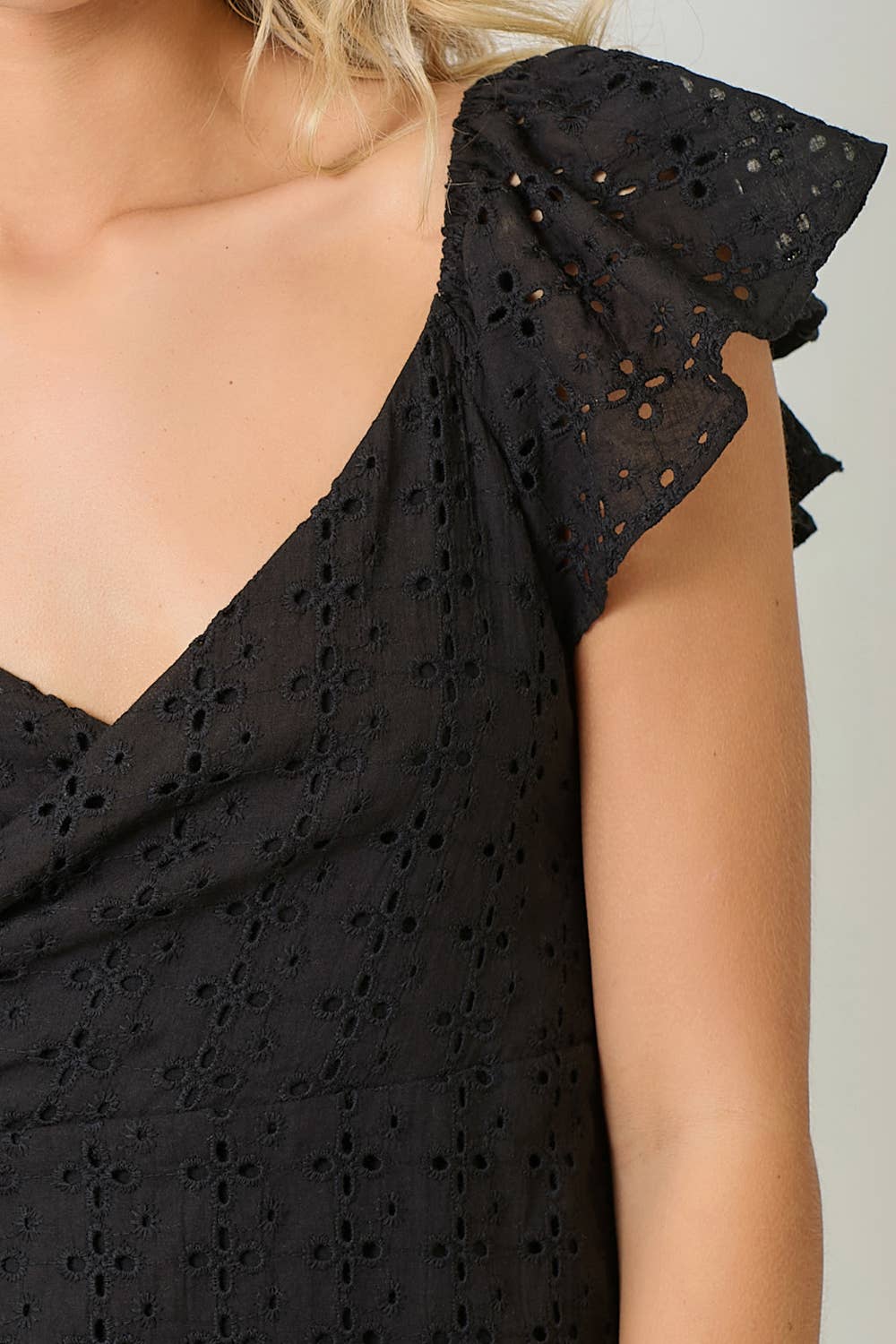 Mystree - Wholesale Dress - Women's - 61052 Surplice Neck Flutter Sleeve Tie Dress 20