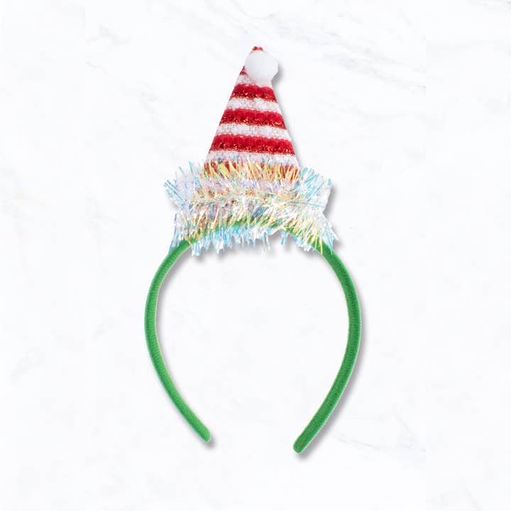 Suzie Q USA - Wholesale Fashion Headband - Women's - Red & White Santa Hat Headband