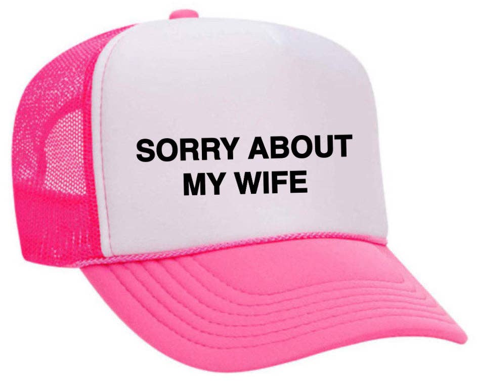Inappropriate Trucker Hats – boné - Unissexo por atacado – Desculpe, sobre o Chapéu My Wife Trucker13