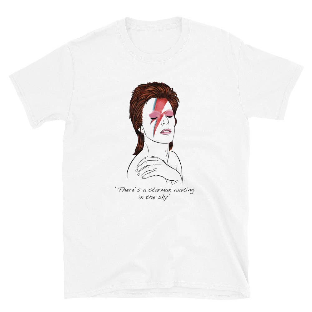 El loco del Pelo Rizo - Wholesale Screen Printed T-Shirt - Unisex - Unisex t-shirt, Bowie0