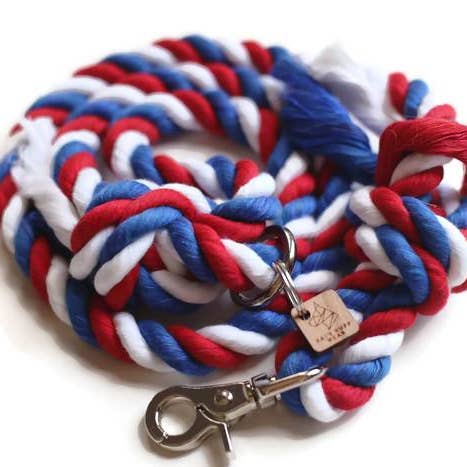 American Knotted Rope Dog Leash for wholesale by Kai’s Canine Creative