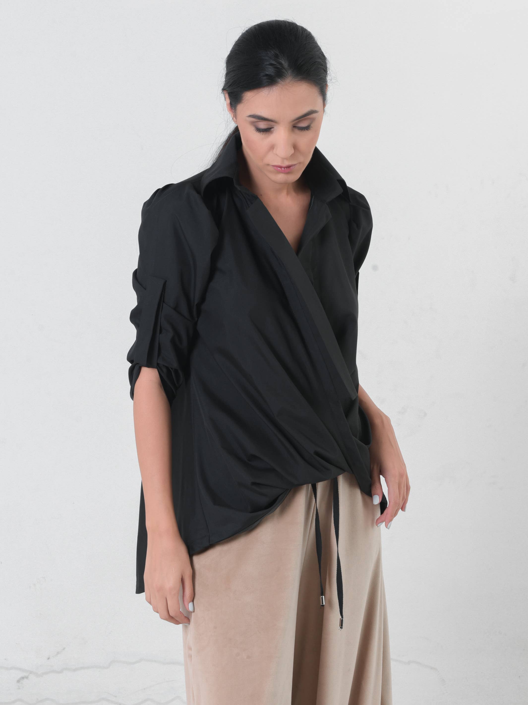Metamorphoza - Wholesale Tuniek - Dames - Oversized shirt met riem8