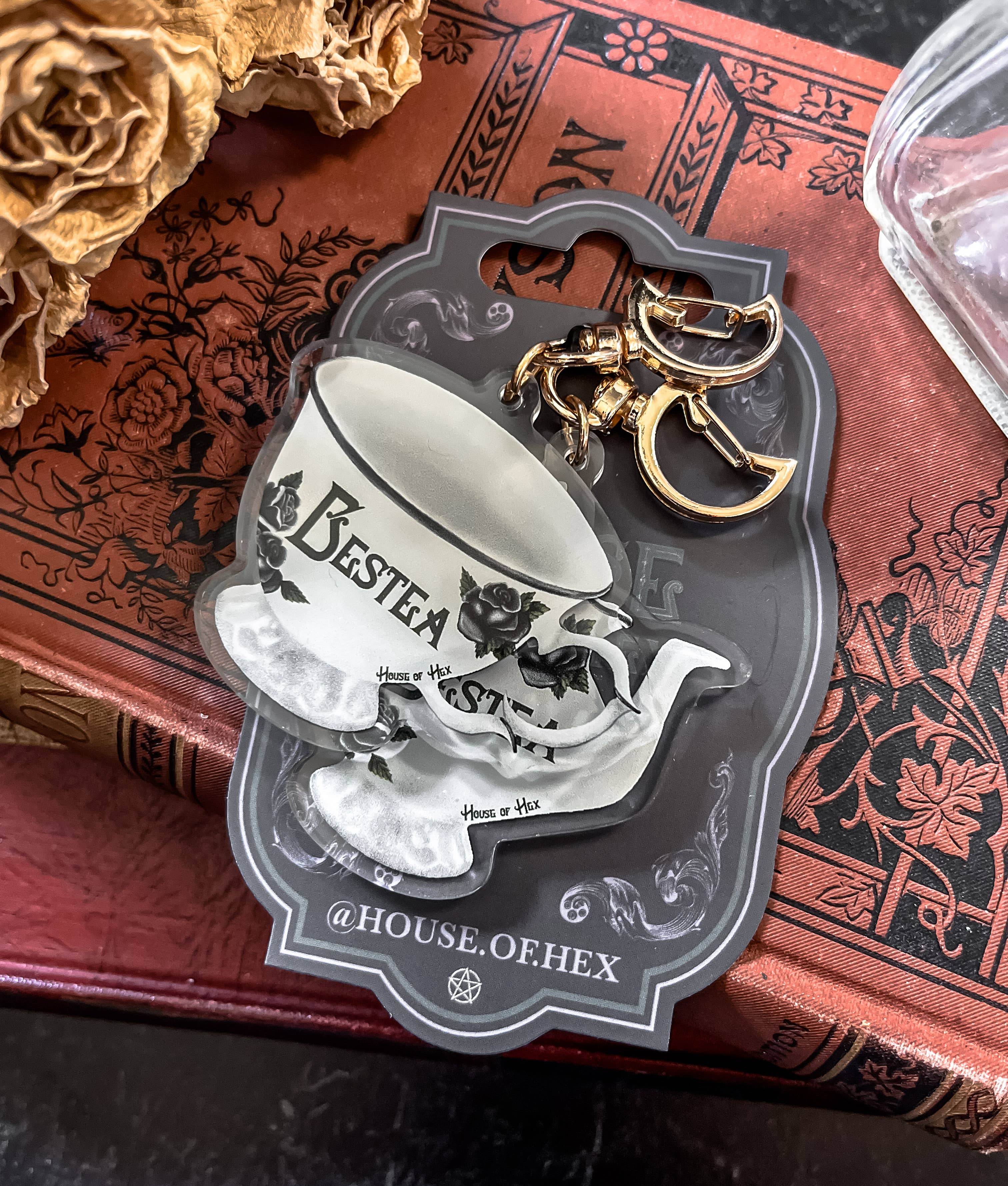 House of Hex – wholesale Keychain – Women's – Bestea Keychain Set | BFF | Tea party | Friendship10