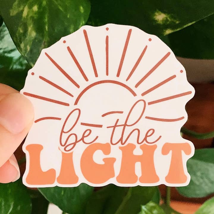 Be The Light Vinyl Sticker l Christianity for wholesale by Tiny Acres Co