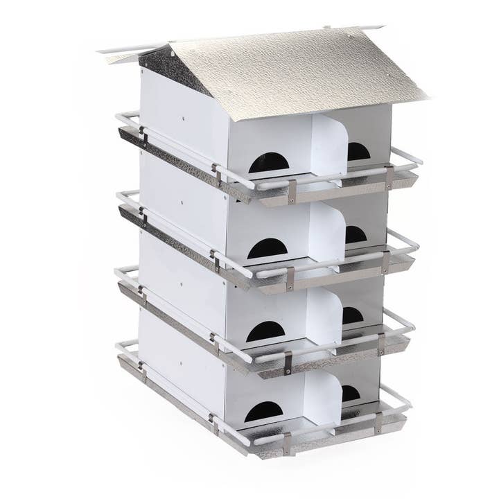 Birds Choice - Wholesale Bird House - Purple Martin House with Starling Resistant Entrance Holes 4 Floor 16 Room Assembled