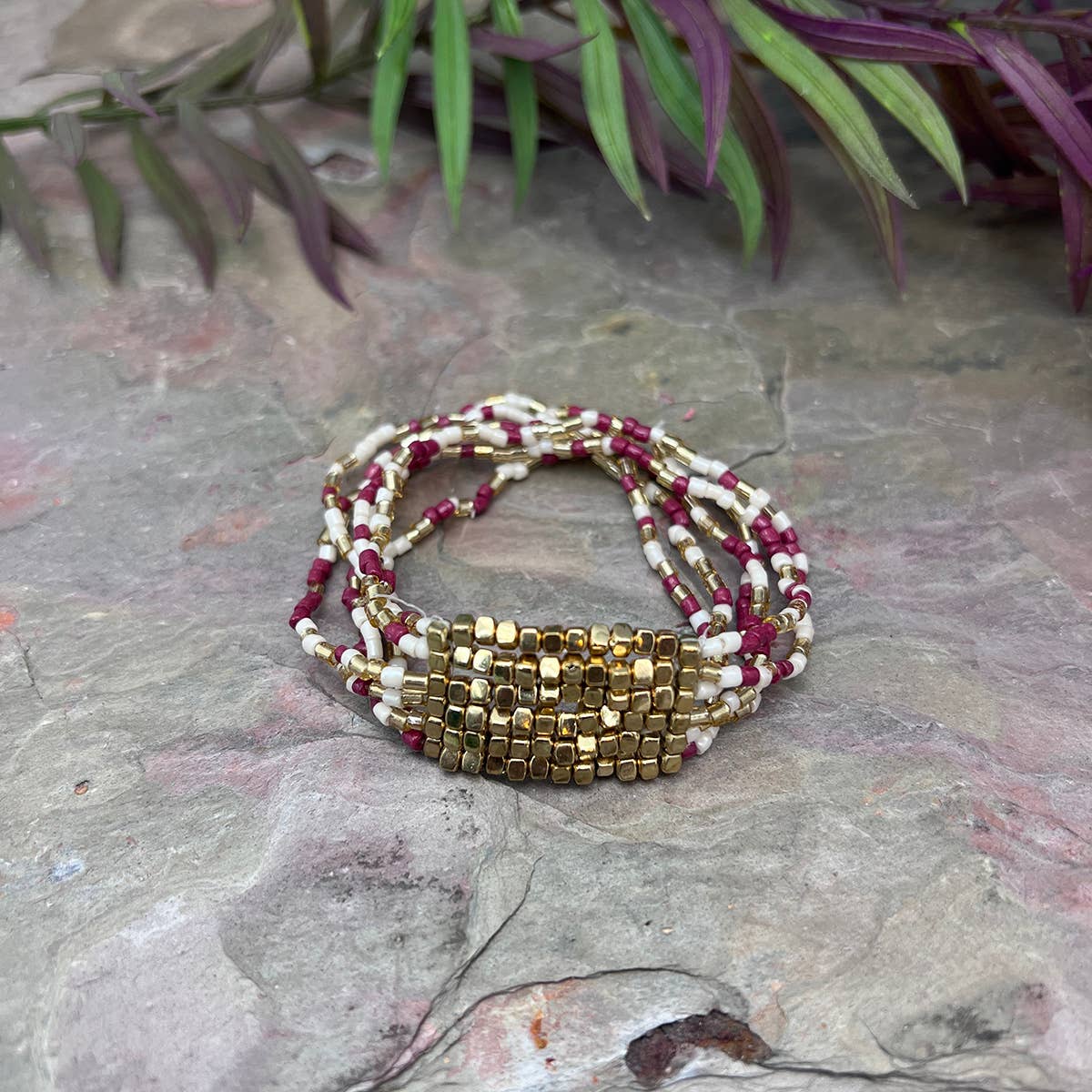 Anju Jewelry - Wholesale Beaded Bracelet - Seed Bead Stretch Statement Bracelets- Multiple Color Styles6