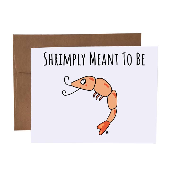 Shrimply bedoeld om garnalen woordspeling wenskaart te zijn voor wholesale door SKP ink
