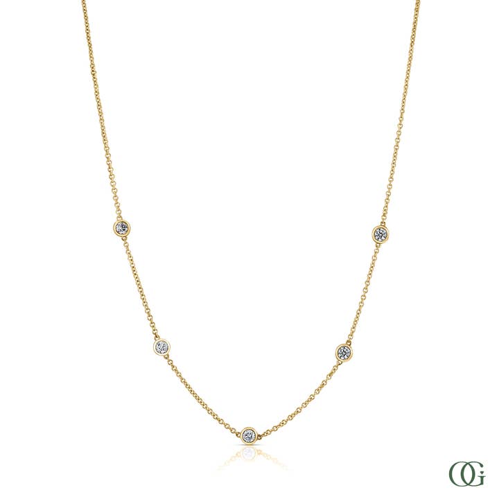 Collier Diamonds by the Yard 5 Pierres (1,25 CTW) pour la vente par Orchid Gems Fine Jewelry