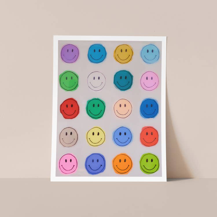 ALEX'S - Wholesale Art Print - Rainbow Smiley Face Print2