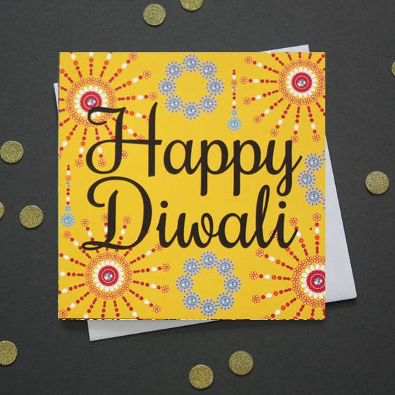 Eastern Print Studio – Großhandel Diwali-Karten – X6 DIWALI CARD | BLINKENDES FEUERWERK