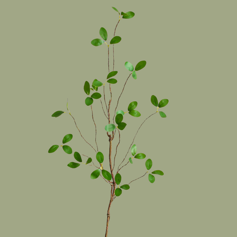 ACNITE(We cover U.S. import duties) – wholesale Artificial plant – Long banyan leaves false green plant Artificial branch2