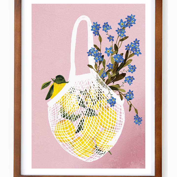 BOTANICAL SHOPPER ART PRINT for wholesale by Studio Noodles