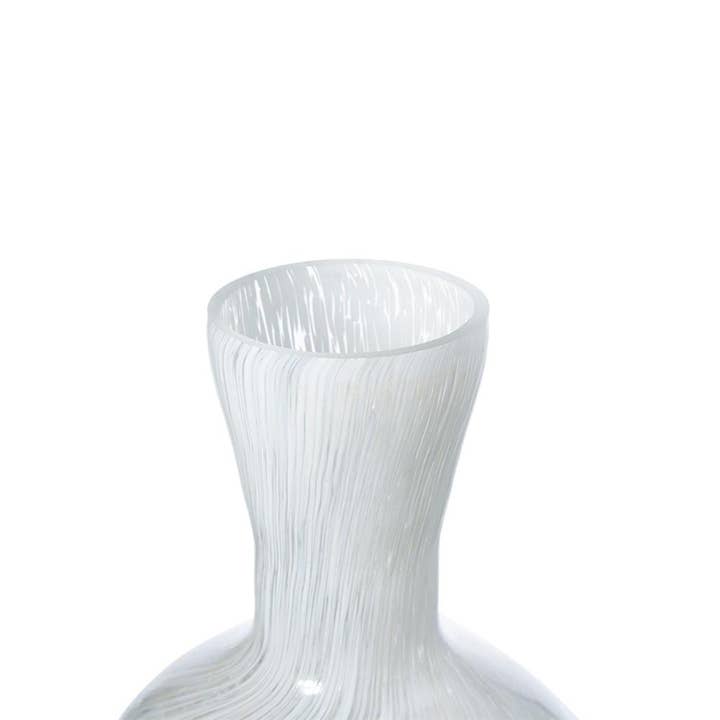 HomeRoots - Wholesale Vase - 12" Opal Swirl Art Glass Cylinder Table Vase5