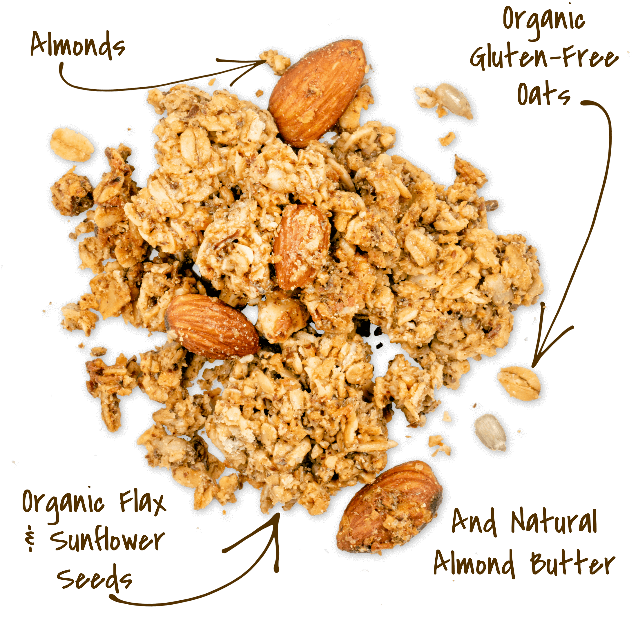 Michele's Granola - Wholesale Granola - Almond Butter Granola - 12oz (Case of 6) [$5.83 per bag]2
