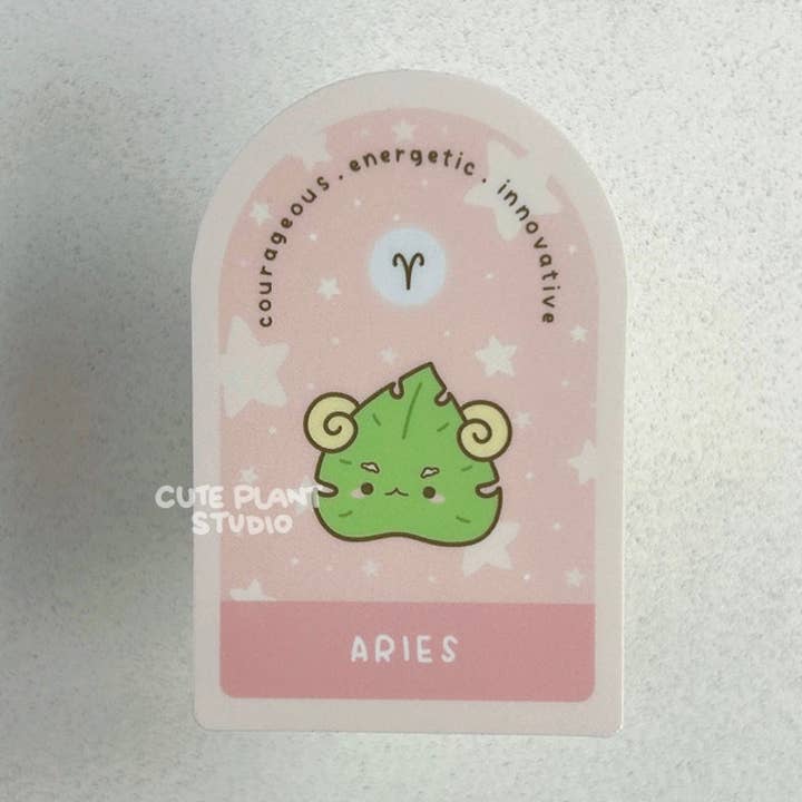 Vædder Plante Stjernetegn Klistermærke for engroshandel hos Cute Plant Studio