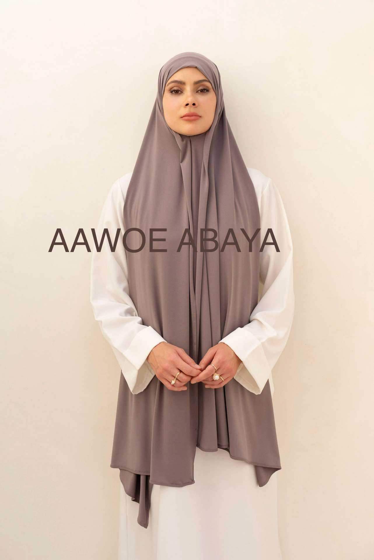 Aawoe Abaya - Wholesale Hijab - Women's - Jersey Rectangle Hijab with Tie - 70x200 cm - 24843
