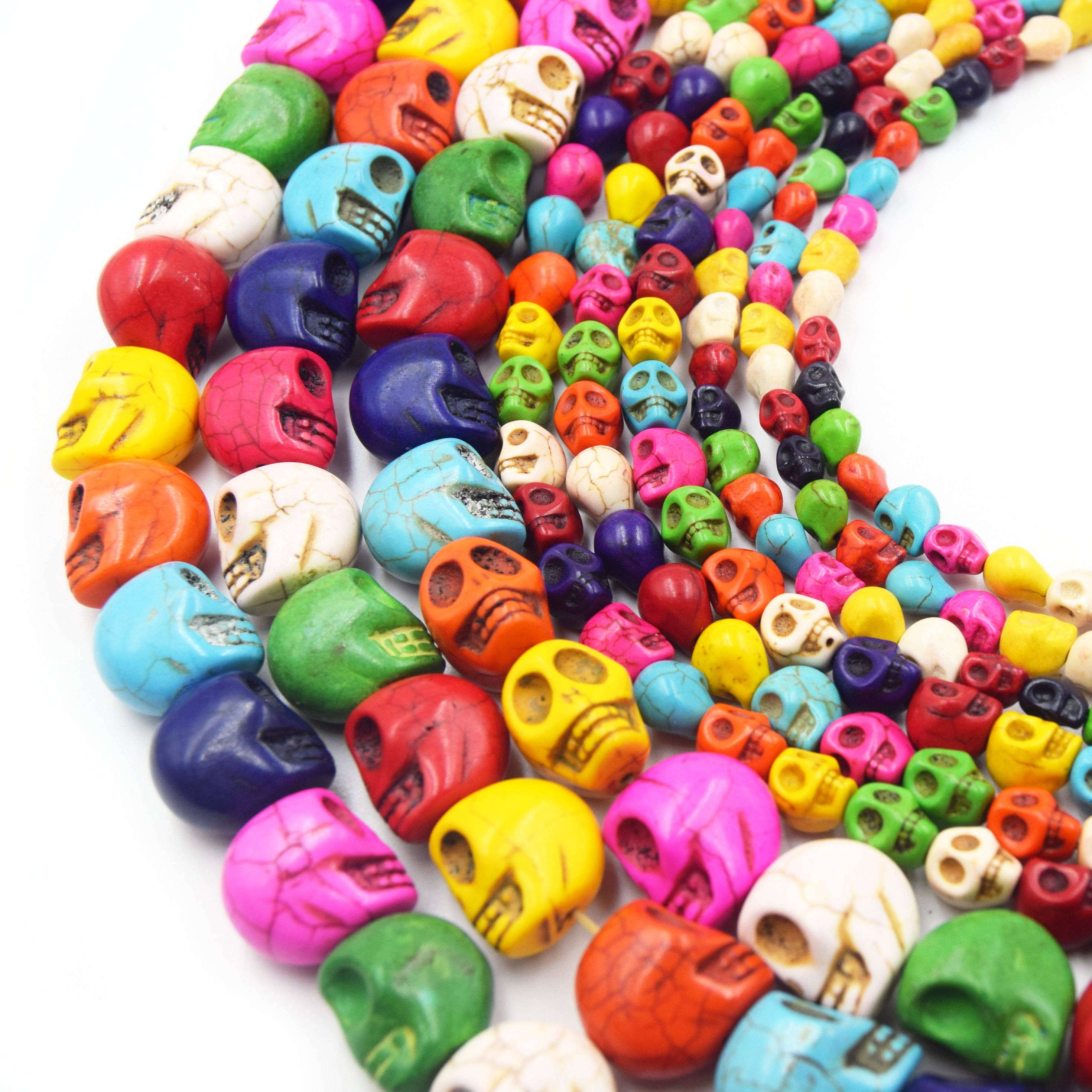 Only Beads - Wholesale Beads - Howlite Skull Beads | 6mm, 8mm, 10mm | Multicolors7