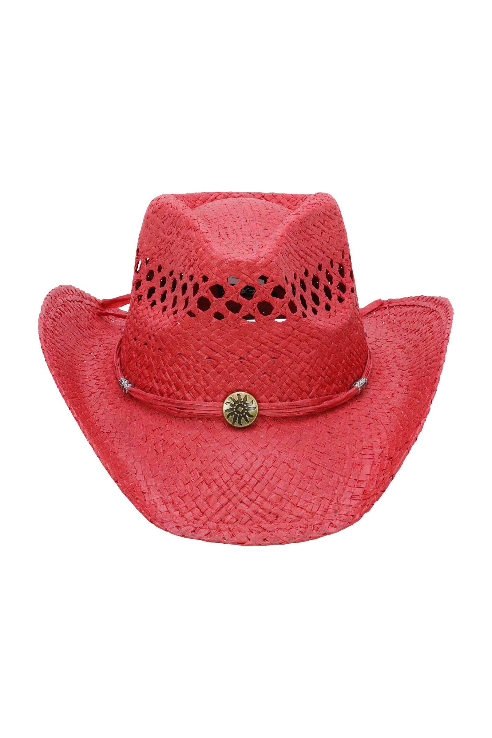 Cap Zone - Wholesale Cowboy Hat - Women's - Coastal Medallion Vented Straw Cowboy Hat33