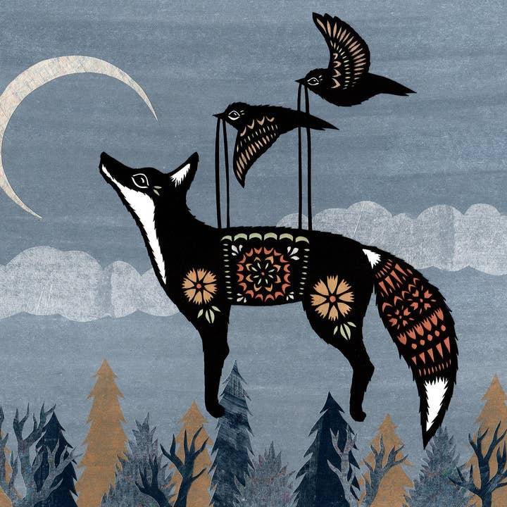 Floating In A Sort of Infinite Leisure — Impression artistique sur papier découpé 11 x 14 pouces pour la vente par Rural Pearl: Cut Paper Art by Angie Pickman