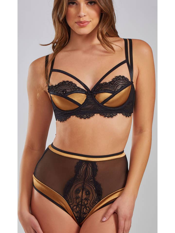 Pazia Underwire Gold Push Up Lace BraSet for wholesale on Faire3