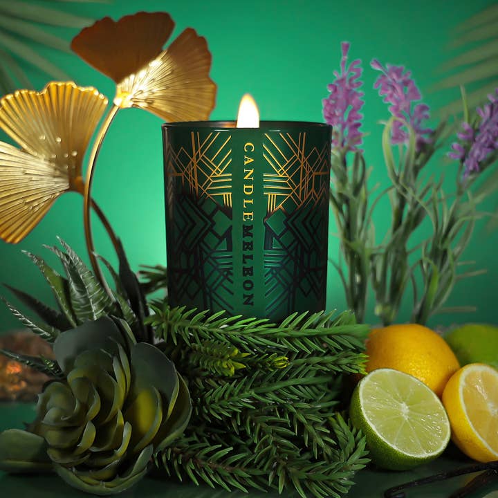 CANDLEMELEON - Wholesale Jar/Filled Candle - MIAMI ART DECO -Colour Changing Soy Wood wick Scented Candle2