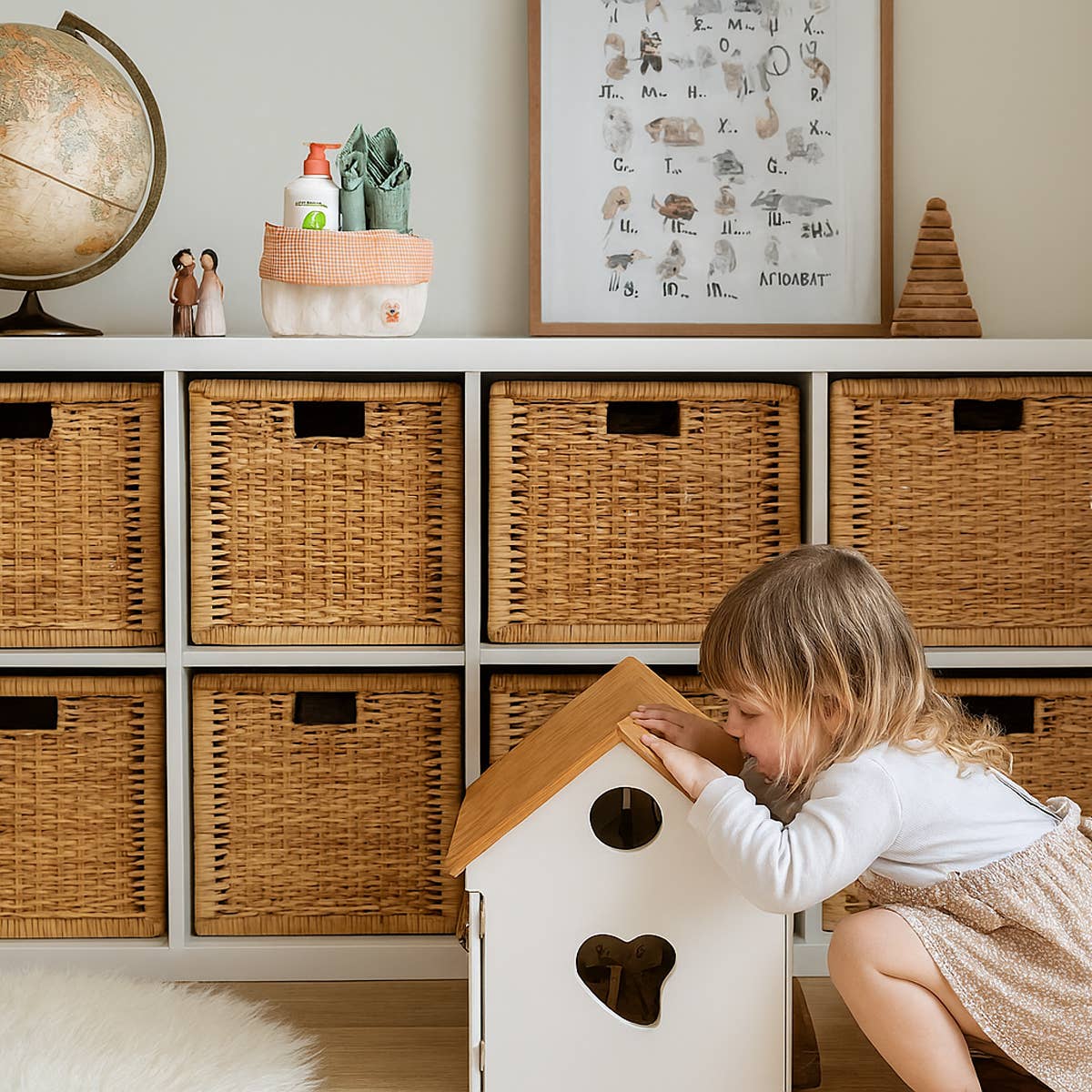 PAPATE - Vente Bac de Rangement - Enfant et bébé - Panier de rangement en coton bio5