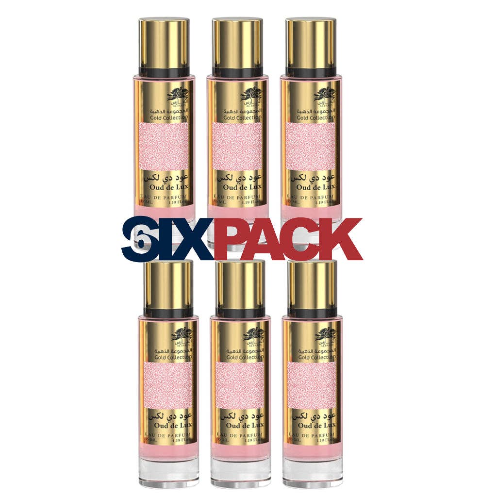 FRAGRANCE WHOLESALE LTD - Wholesale Perfume/Eau de Toilette - AL FARES Gold Collection Oud De lux  Eau De Parfum Higly Concentrated 35ML X 6 PACK1