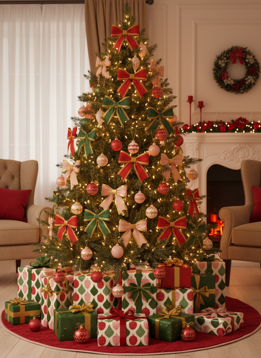 Rebecca Jane Woolbright - Wholesale Wrapping Paper Roll - Deck the Halls Wrapping Paper – Holiday Gift Wrap (2 Sheets)1