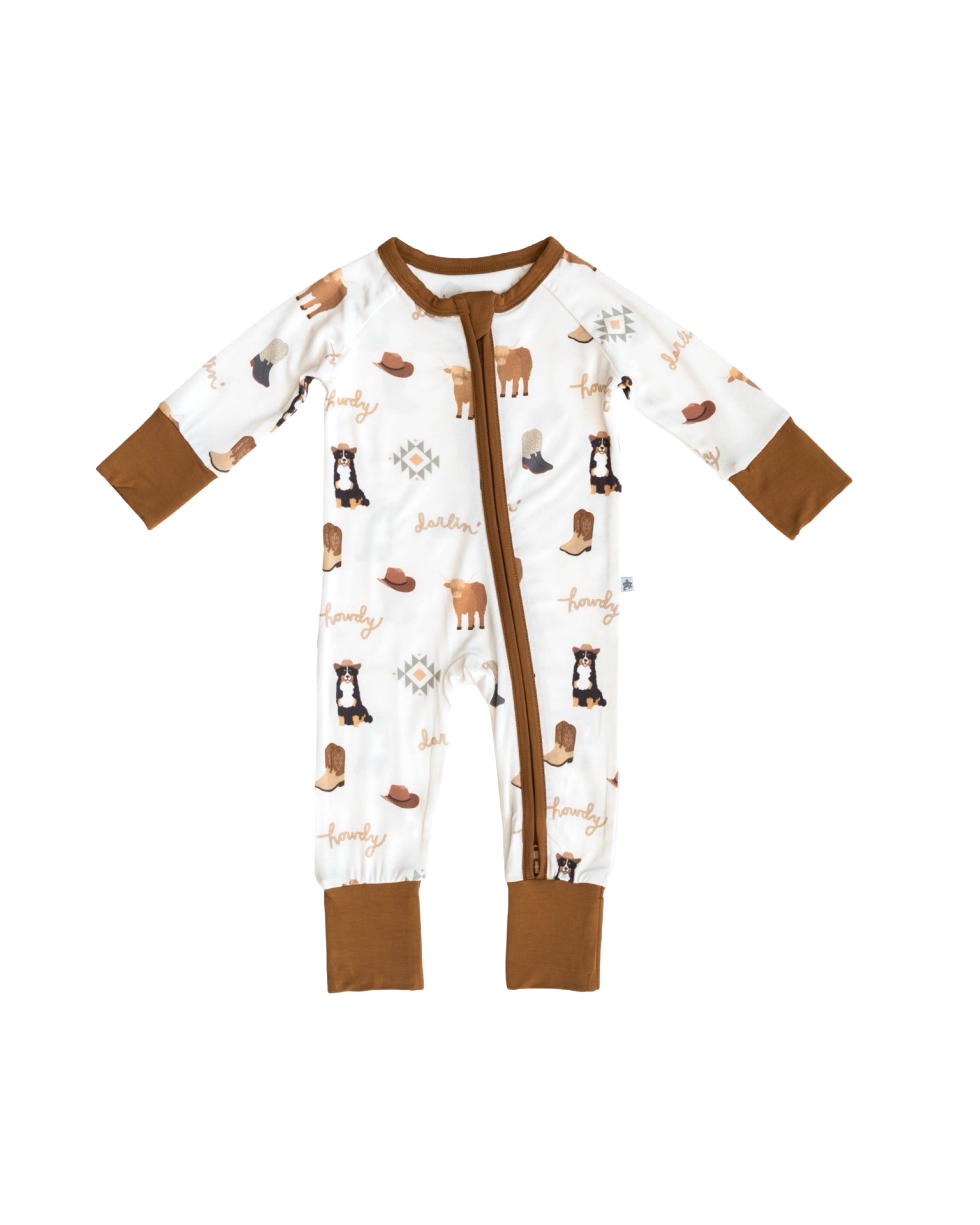 HUGGA BABIES - Wholesale Sleepsuit - Baby - Bedtime Buckaroo Zipper Lounger1