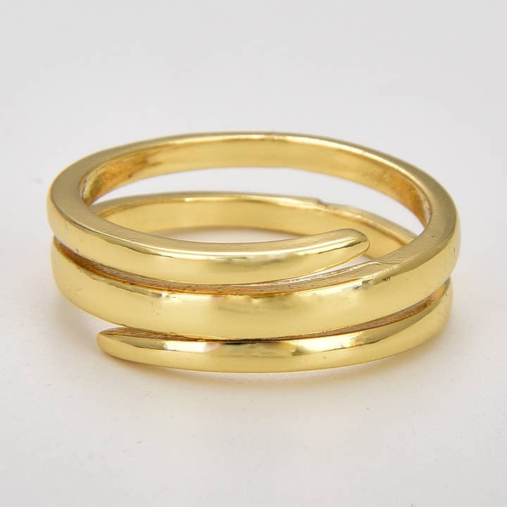 Dainty Spiral Ring, Snake Ring, Swirl Ring, RG171 for wholesale by Beads Creation