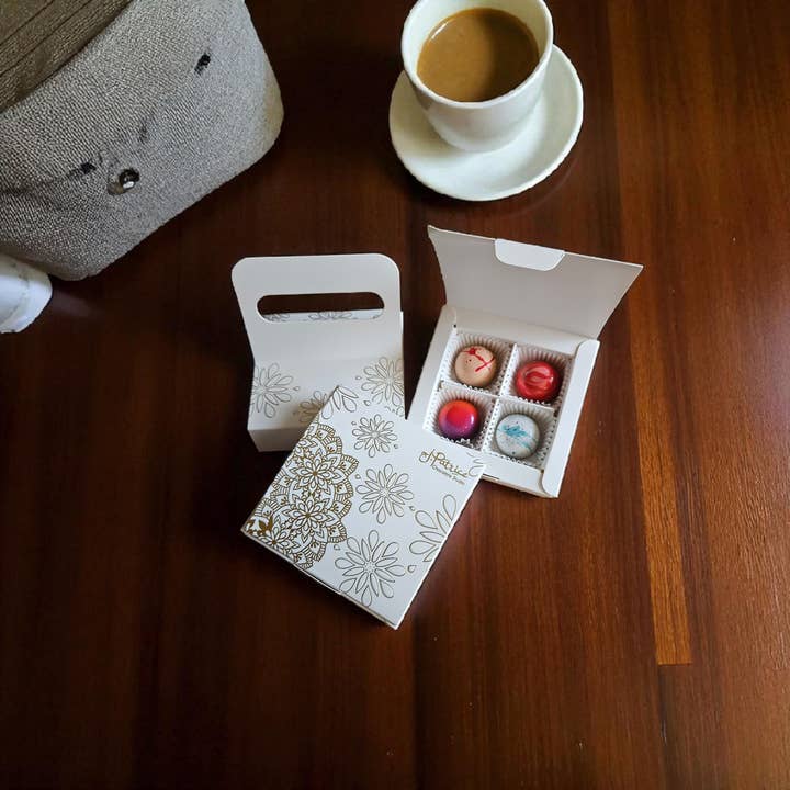J. Patrice Chocolate Studio - Wholesale Chocolate Box - 4 Pc Box for Bulk Bonbon ( Packaging only)1