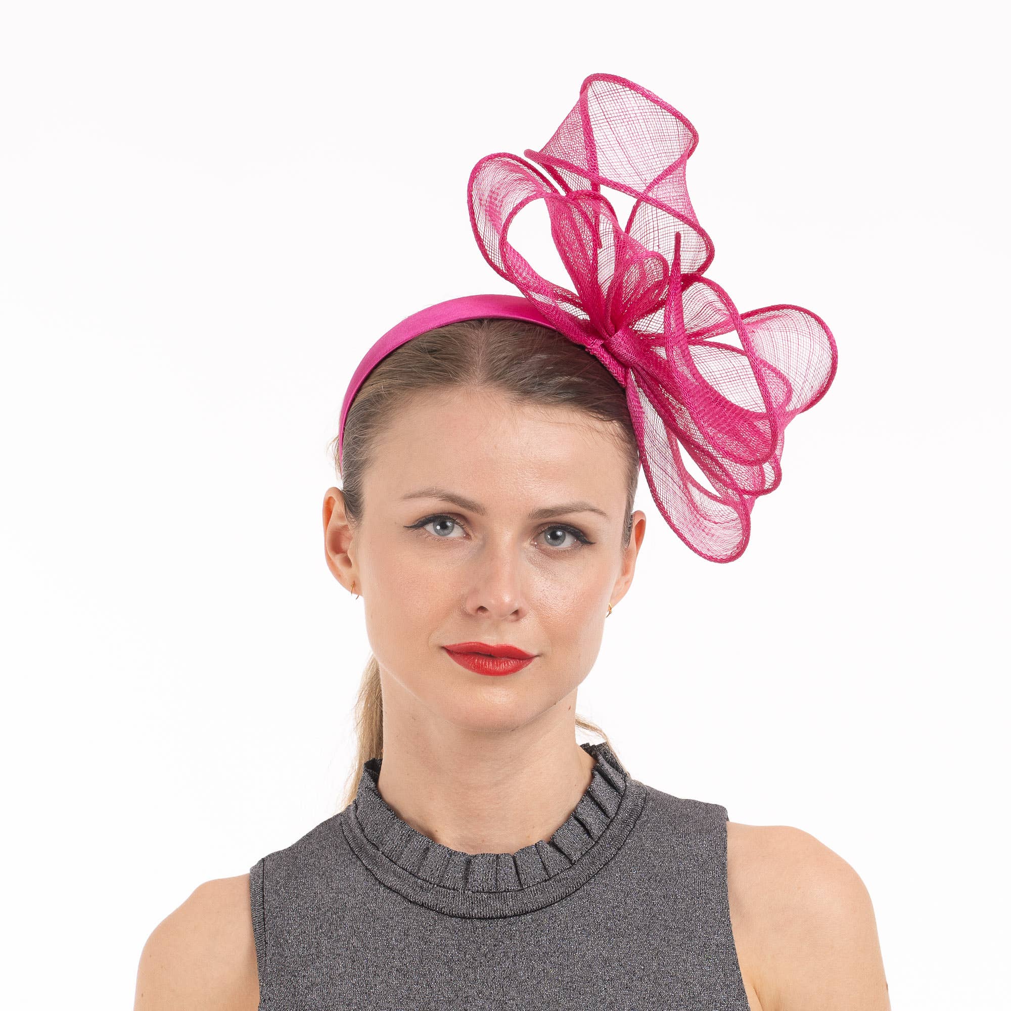 KaKyCo – wholesale Fascinator-hatt - Dam – Sinamay-loopfascinator på 2,5 cm hårband | 5938H5