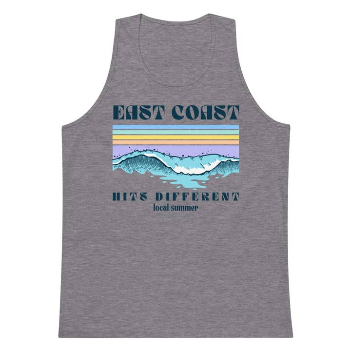 East Coast Sunset Tanktop aus Baumwolle für den Großhandel von Local Summer Collective Surf Shop