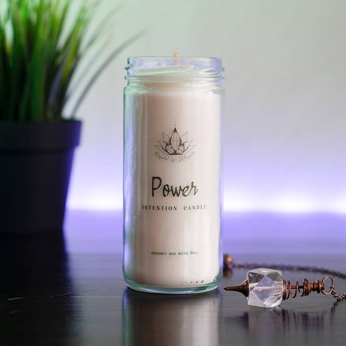 Crystal by Khrystle - Wholesale Jar/Filled Candle - Hidden Crystal Intention Candle