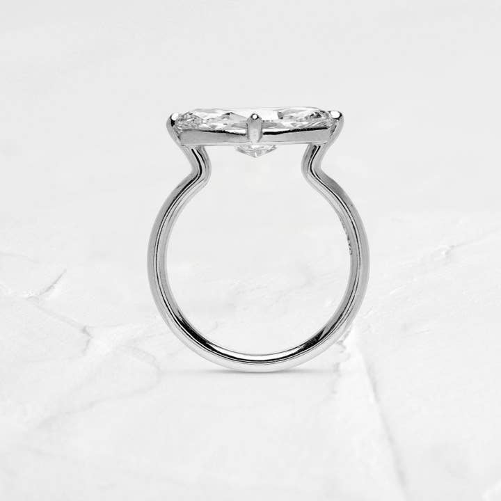 DJOYR - Wholesale Engagement Ring - 2.56ct Marquise East West Moissanite Ring in 10K Gold6