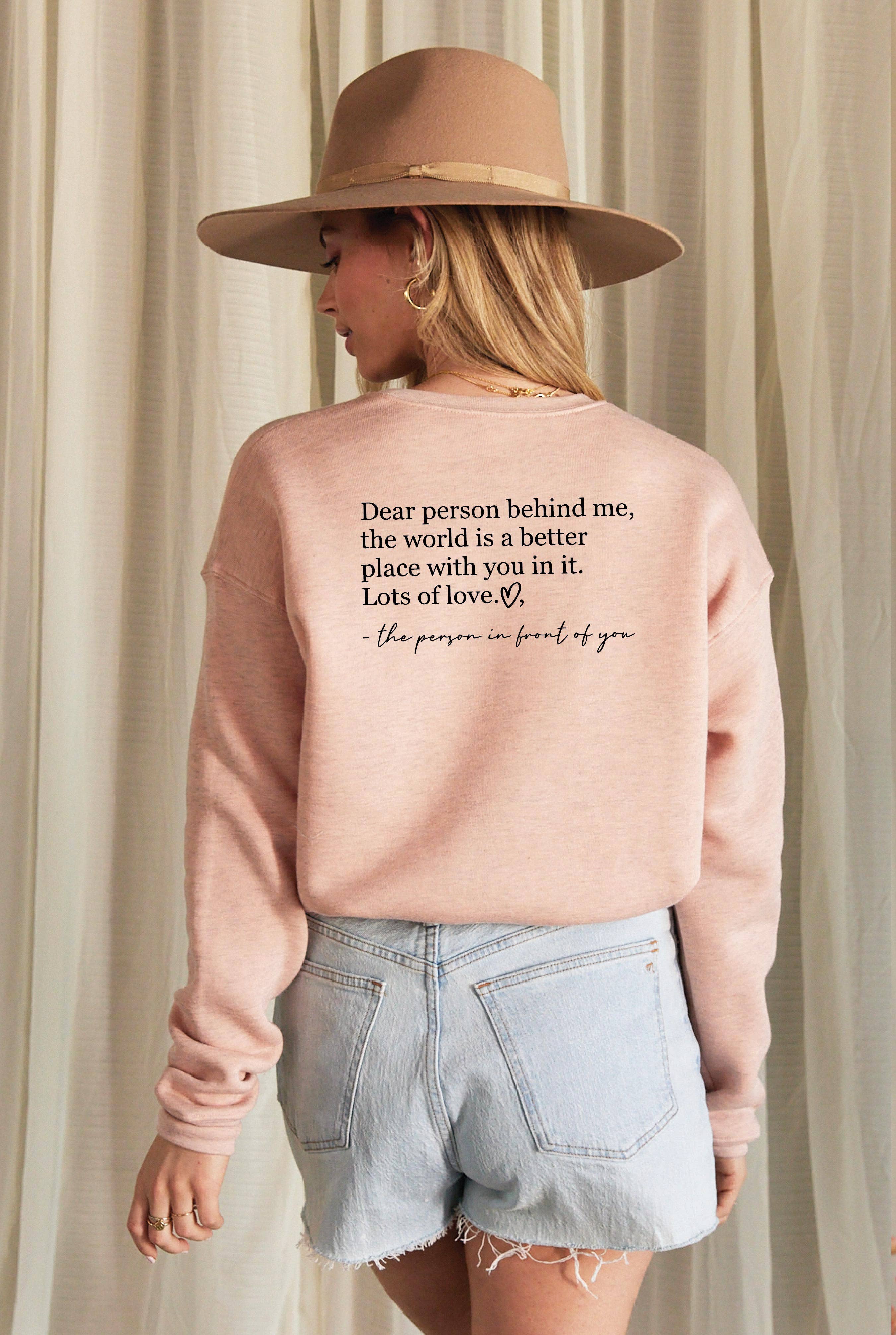 OAT COLLECTIVE - Wholesale Graphic Sweatshirt - Women's - DEAR PERSON BEHIND ME Graphic Sweatshirt10