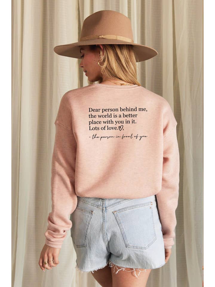 OAT COLLECTIVE - Wholesale Graphic Sweatshirt - Women's - DEAR PERSON BEHIND ME Graphic Sweatshirt10