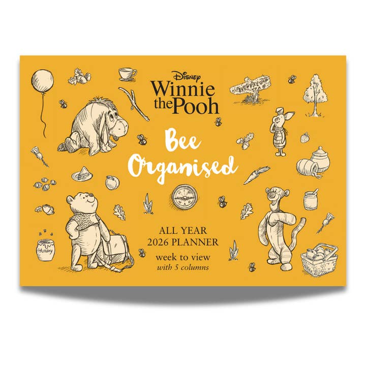 DISNEY WINNIE THE POOH 2026 A4 FAMILY ORGANISER for wholesale by Danilo Promotions Ltd