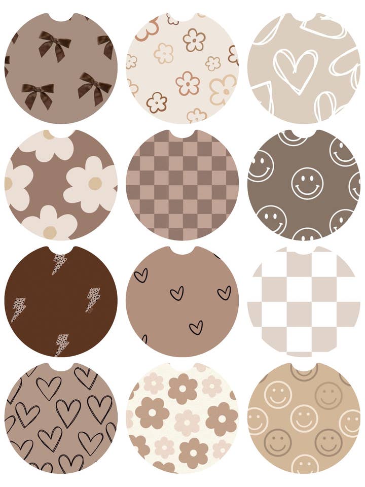 Brown Car Coaster Collection for wholesale by SMR Wholesale