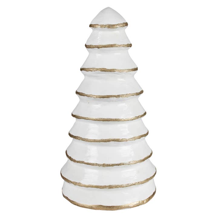 HomArt - Wholesale Christmas Decoration - Tree, Paper Mache, White - Lrg