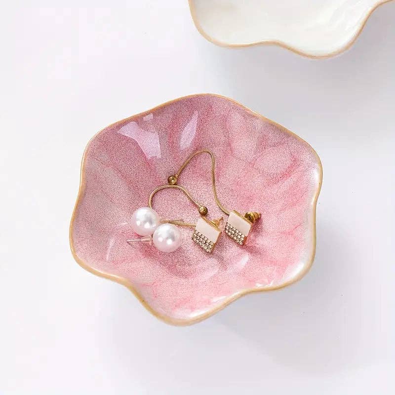 Huis Van Merken - Wholesale Jewelry Dish - Floral Ceramic Jewelry Dish – Elegant Vanity Tray for Accessories & Home Décor1