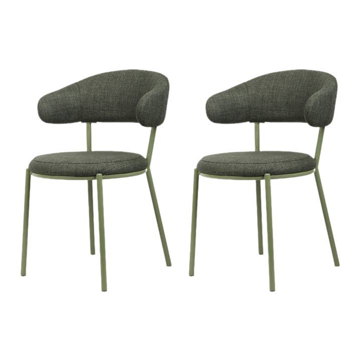 Chairs 80.5x47.5x57.5 Polyester Fabric Steel SET of 2 pieces for wholesale by Mobili Rebecca
