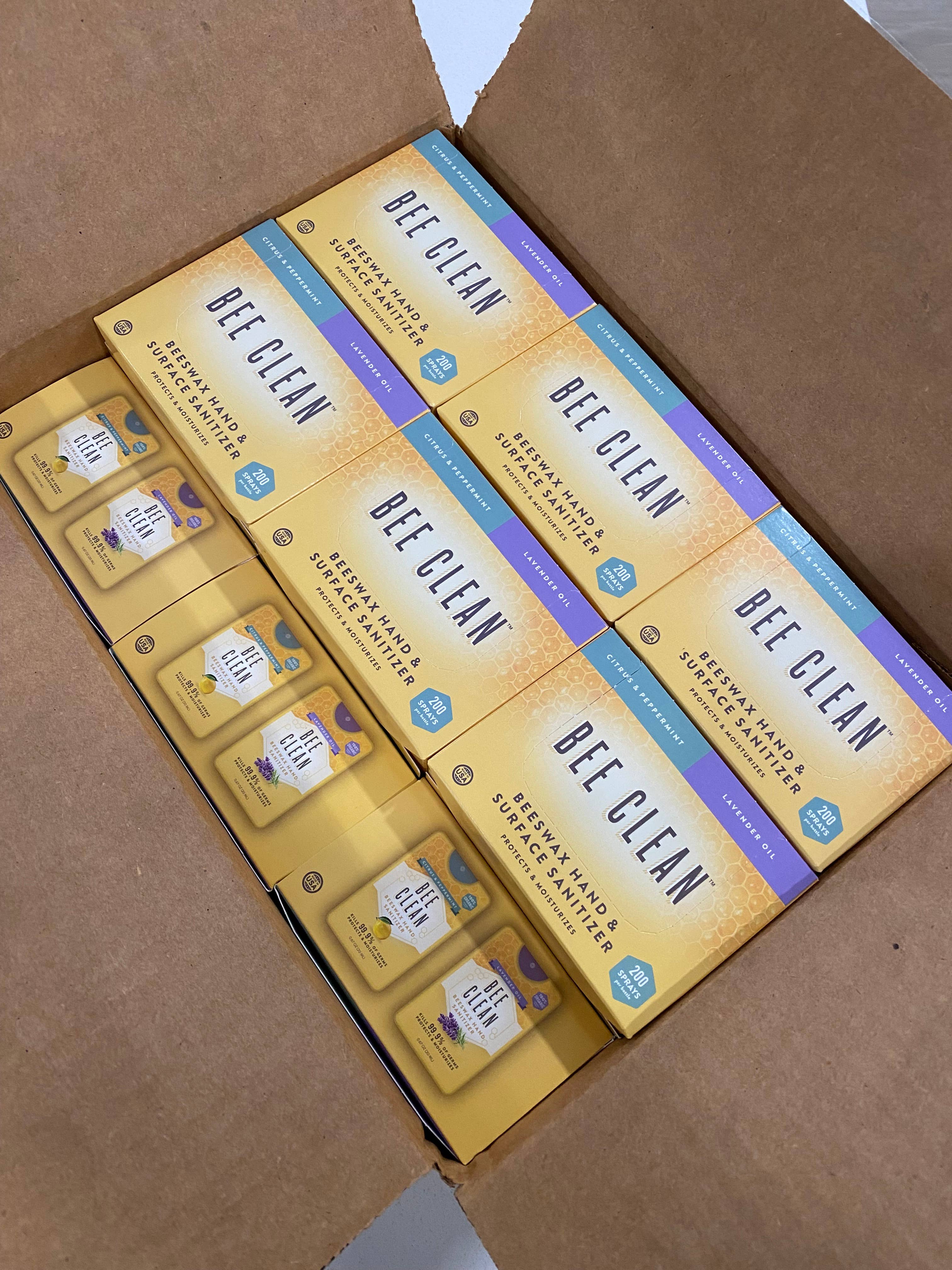 Bee Clean - Wholesale Hand Sanitizer - Bee Clean Organic Beeswax Hand Sanitizer - Master Case2