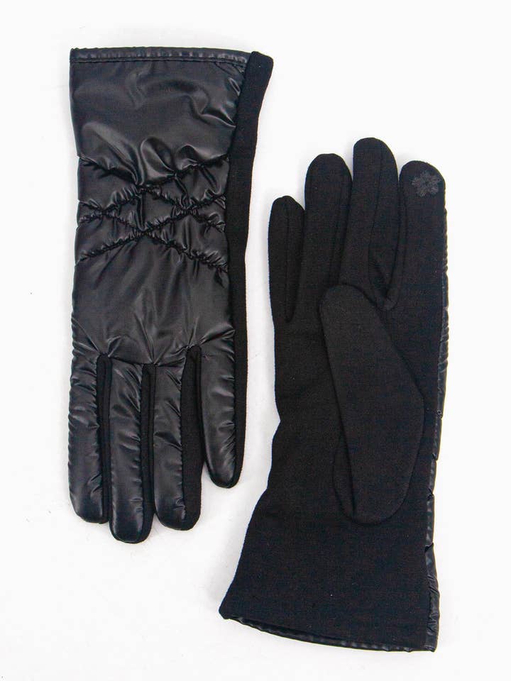 Indie Stitch Gloves - Black, PU for wholesale by Sarta Accessories