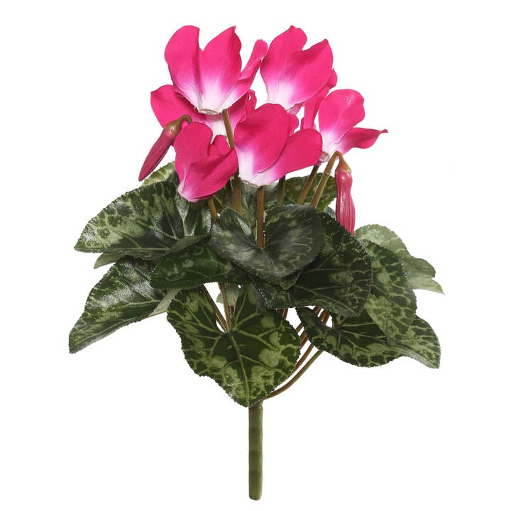 Buisson à cyclamens Vickerman de 11 po en polyester artificiel. pour la vente par Vickerman