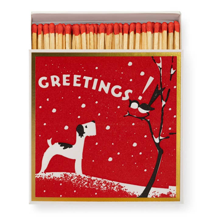 Winter Greetings! | Square - Christmas Safety Matches🎄 for wholesale by Archivist Gallery | United States