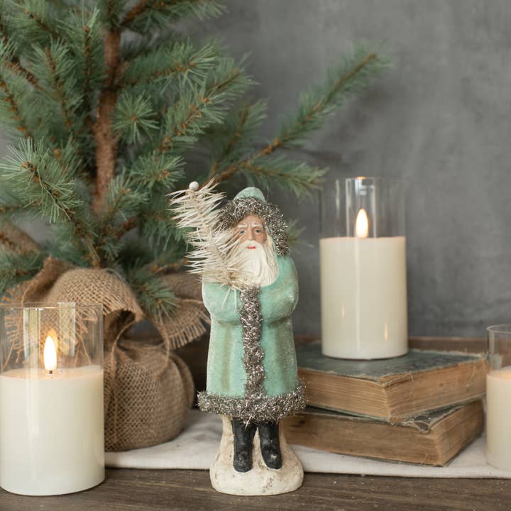 8,25" BLØD BLÅ VELVET BELSNICKLE for engroshandel hos Ragon House