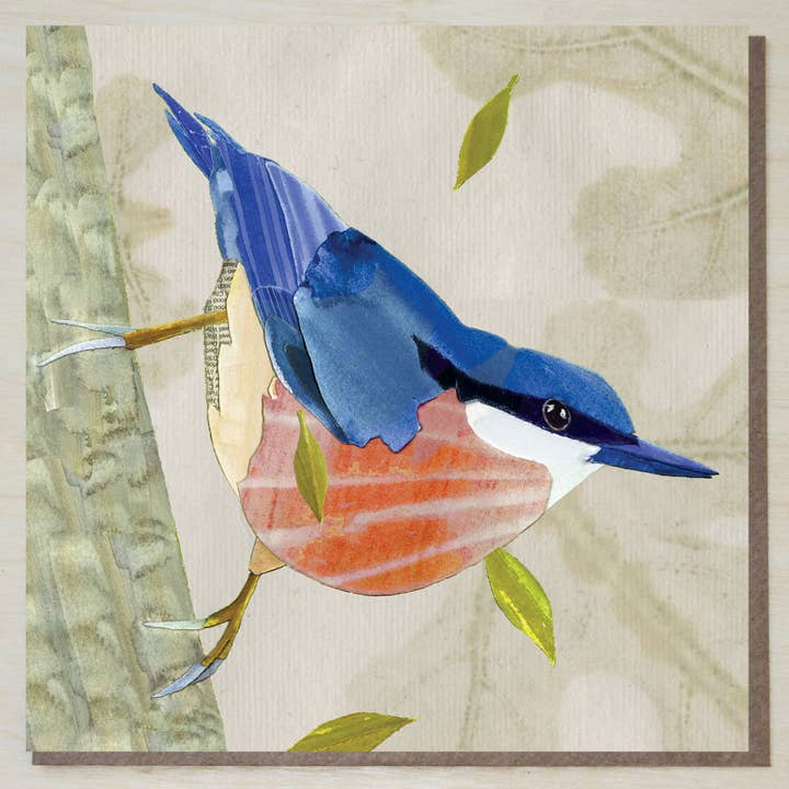 Nuthatch Card (British Birds) for wholesale by Windsock Press
