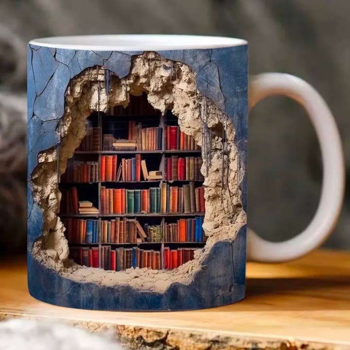 Moderny - Wholesale Coffee Mug - 3D Bookshelf Mug