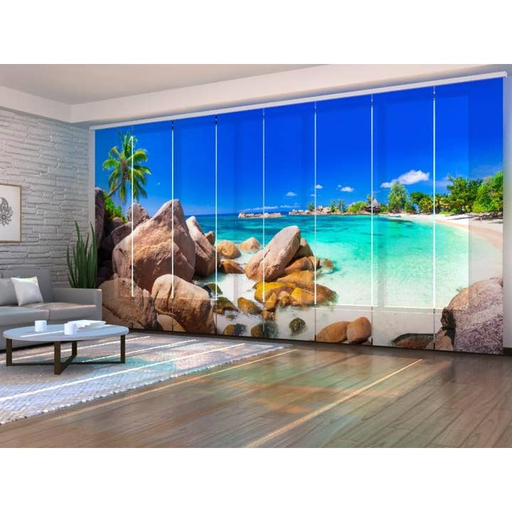 Ensemble de 8 tentes tropicales à panneaux de plage aux Seychelles pour la vente par IlyDecor